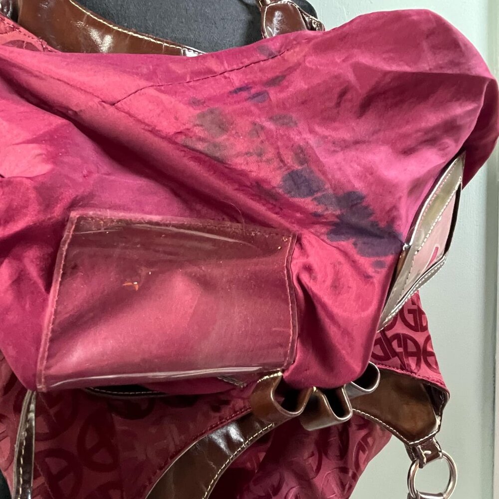 Giani Bernini Burgundy Jacquard Vintage Slouchy Shoulder Bag Witchy WhimsyFairy - Picture 12 of 16